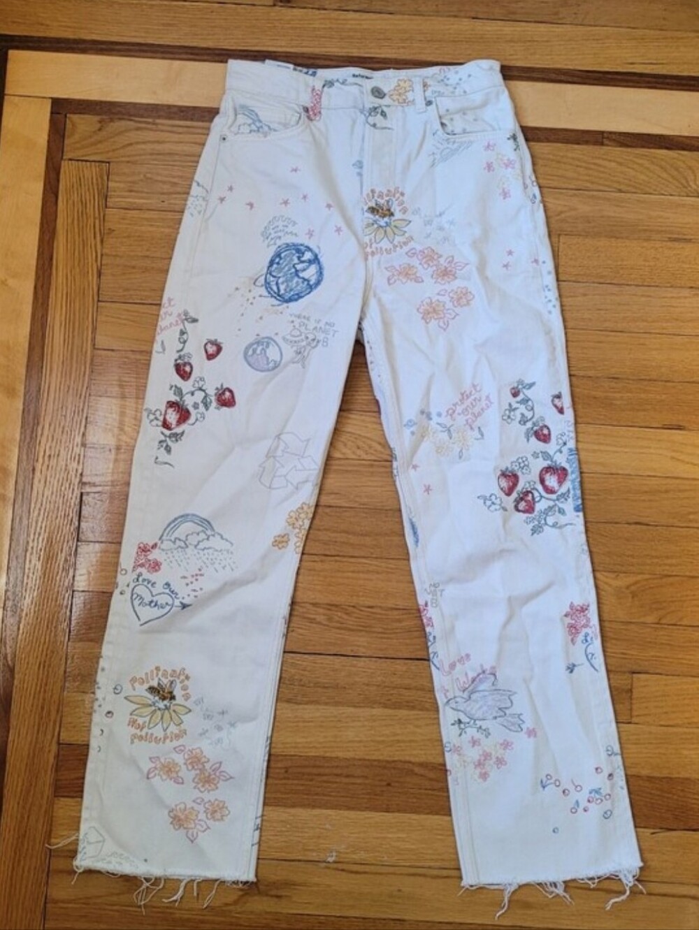 REFORMATION CYNTHIA DOODLE HIGH RISE JEANS - Picture 6 of 10
